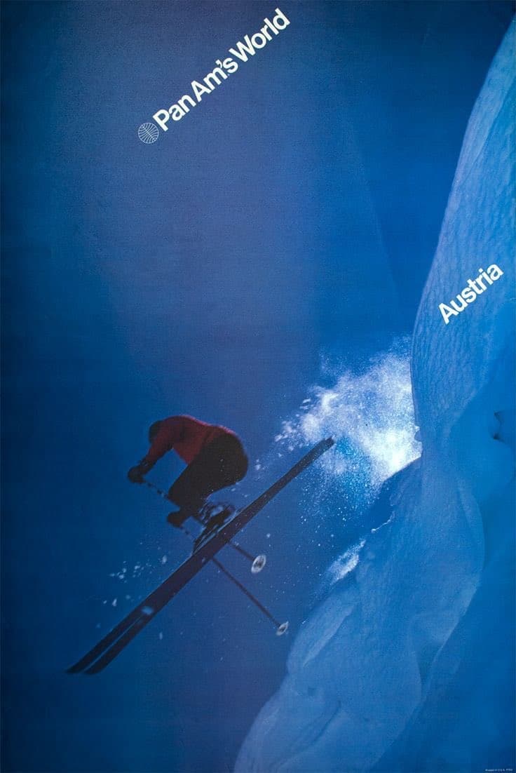 Pan Am "Austria" — 1972 travel print advertisement
