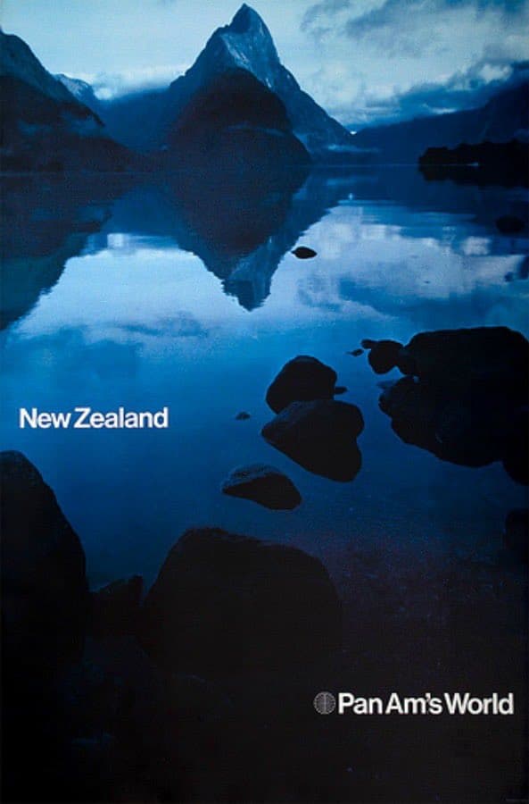 Pan Am "New Zealand" — 1972 travel print advertisement