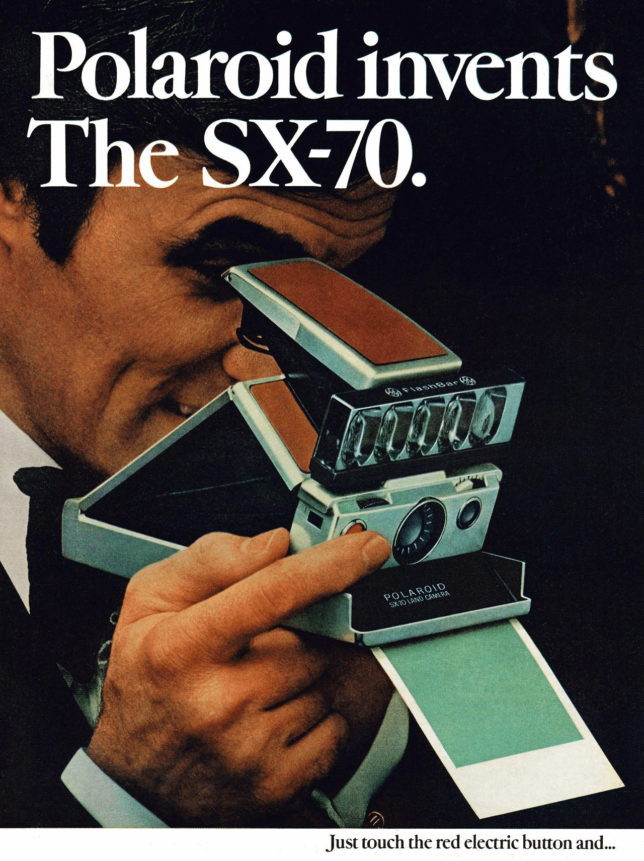 Polaroid "Polaroid Invents the SX-70" — 1972 camera print advertisement