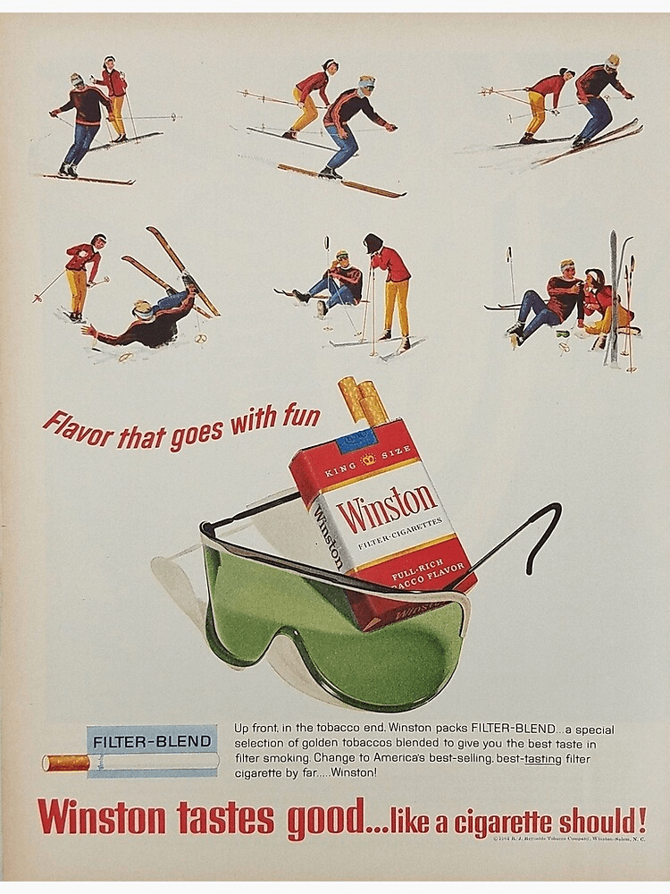 Winston "Flavor That Goes with Fun" — 1964 tobacco print advertisement