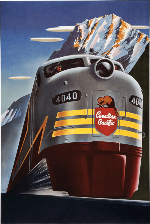 Canadian Pacific "Locomotive 4040" — 1950 travel print advertisement