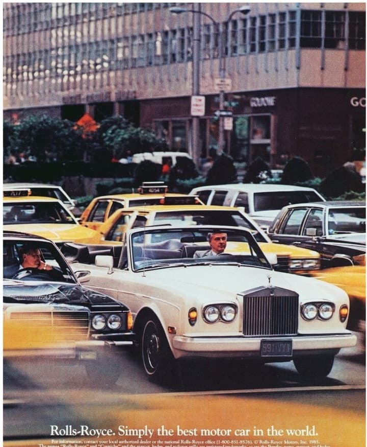 Rolls-Royce "Simply the Best Motor Car" — 1985 automotive print advertisement